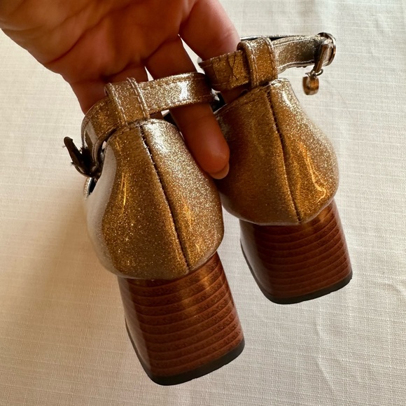 Gold Glitter Bobbie Pumps Size 39 - Picture 7 of 13